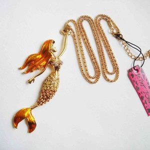 NWT CRYSTAL RHINESTONES MERMAID NECKLACE